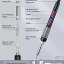 21-in-1 3D Printer Smoothing Tool Kit, 80W LCD Digital Adjustable Temperature Soldering Welding Iron Kit with Insert Brass Heatset Nuts & Soldering Tips, Fast Heating 3D Printing Modify Finishing Tool