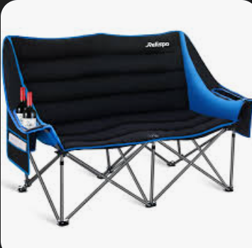 Camping Chairs Oversized Camping Chair Portable Double Camping Chair for Adults Heavy Duty Folding Chair Support 700LBS with Cup Holders & Large Side Organizer Pockets for Camping/Car Trunk/Campfires