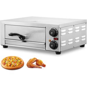 VEVOR Electric Pizza Oven for Countertops, 12-inch, 1500W, with Temp Control & 0-60 Min Timer, Even Baking Technology & Easy Clean Crumb Tray, Ideal for Both Commercial & Home Kitchens