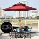 Prudiut 2 Inch Silicon Patio Table Umbrella Hole Ring for Standard Table Hole, 2 Set Umbrella Hole Ring Plug and Cap Set, Outdoor Patio Umbrella Plug for Patio Table