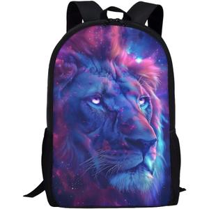Galaxy Lion School Backpack For Girls Boys Kids,Lightweight Elementary Student Bookbag Perfect for Back to School (Color 10)