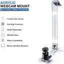 M1 Pro Webcam Mount for Monitor | Transparent Acrylic, Adjustable Pan-Tilt Head, Anti-Slip Pads, Assembled Design, For Desktop PC Laptops