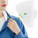 Tmsek 50Pcs Sweat Pads for Collar Protectors for Mens Shirts, Disposable Sweat Pads for Women, White Shirt Neck Tape, Dress Hat Collar Self
