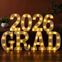 2026 Graduation Decorations 8 LED Marquee Light-Up Letters,Grad 2026" for Preschool, Kindergarten, School, and College Party Dcor