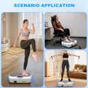Vibration Plate Exercise Machine for Lymphatic Drainage, Whole Body Fitness Workout Equipment Stand Shake Board Sport Gym for Weight Loss Fat Burner for Women Men