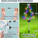 BlcTec Christmas Decorations Outdoor, 4PCS Neon Christmas Lights with Stainless Steel Stakes, Waterproof Xmas Tree Stakes Lights for Garden, Patio, Yard Outdoor Christmas Decorations, Multicolor
