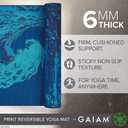 Gaiam Yoga Mat - Premium Print Reversible Extra Thick Non Slip Exercise & Fitness Mat for All Types of Yoga, Pilates & Floor Workouts