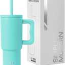 Simple Modern Kids 24 oz Tumbler with Handle and Silicone Straw Lid | Spill Proof and Leak Resistant | Reusable Stainless Steel Bottle | Gift for Kids Boys Girls | Trek Collection | Ocean Water