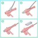 12pcs Data Cable Protector for Apple & Dual Type-C, Silicone Non Slip Charger Saver Dustproof Phone Cord Organizer Tangle Free Charging Cable Cover Accessories (6 Colors)