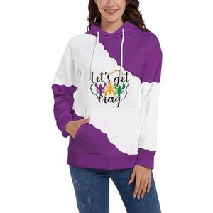 TMSD Women's Mardi Gras St.Patrick's Day Long Sleeve Hoodie with Pocket, XXL 