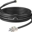DEWENWILS 15FT Water Pipe Heat Cable for Pipe Freeze Protection, 120V Snow Heating De-Icing Cable with Build-in Thermostat, 7W/ft Water Hose Heat Tape for PVC, Metal and Plastic Pipe, ETL Listed