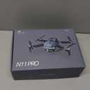 N11 PRO GPS Drone with Camera for Adults 4K UHD, 90 Min Long Flight Time, Long Control Range, Auto Return, Follow Me, Brushless Motor, 5G FPV RC Quadcopter for Beginners (Cling Gloomy Brooding Coal Brilliant Warmth Glowing Amber Silver)