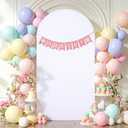 Wedding Arch Backdrop Cover, Spandex Fitted White Arch Covers Stretchy Backdrop Balloon Arch Back Drop for Wedding Birthday Party Christmas Banquet Decoration