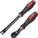 Automatic Slack Adjuster Tools, 5/16" Brake Adjustment Tool Ratcheting Wrench Air Brake System Adjustment Wrench Tools Set for Semi Truck Big Truck Trailers(2-Piece)