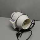 6 Inch Exhaust fan Pipeline booster fan Inline duct fan 560 CFM Duct High Efficiency Air Fan for Duct Vent Bathroom, Kitchen, Grow Tent,Hydroponics,3D Printer,The wind is very strong. (White)