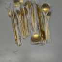 40 Piece Gold Silverware Set for 8, Terlulu Stainless Steel Flatware Set, Gold Cutlery Set Utensils Set, Tableware Include Forks Knives Spoons for Home Kitchen Restaurant Wedding, Satin Finish