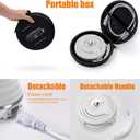 Travel Foldable Electric Kettle - Food Grade Silicone - Meonxy Collapsible Portable Tea Kettle - Boil Dry Protection - Dual Voltage and Separable Power Cord - 555ml - 110/220V