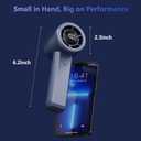 CIBAIL Mini Fan Portable Handheld - USB Rechargeable, 3 Speeds, 3H Max Cooling, Ultra Quiet, Lightweight Pocket Fan for Travel, Office, Home (Blue)