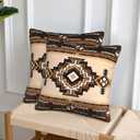 Western Aztec Pillow Covers 20x20 Set of 2, Southwest Native American Brown Throw Pillow Covers Outdoor Decorative Pillow Case for Couch Bed Sofa Cushion Home Decor