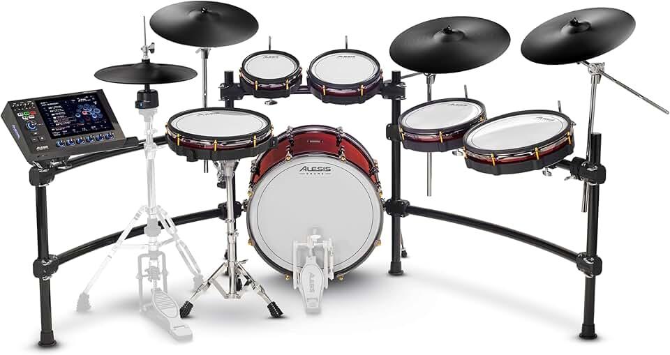 Alesis Strata Prime Electric Drum Set with Touch Screen, Triple-Zone ARC Cymbals, Active Magnetic Hi-Hat Controller, Dual-Zone Mesh Heads, 20" Kick, 215,000 Multi-Channel Samples