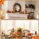 12 Pcs Thanksgiving Candles 10 Inch Tall Pumpkin Candles Set for Thanksgiving Dinner Party Table Decorations