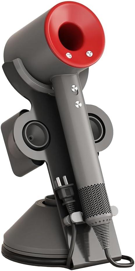 Hair Dryer Stand Holder,Hair Styler Storage Rack for Dyson Supersonic,Desk Aluminum Alloy Bracket,Power Plug and Nozzle Attachments Organizer For Bathrooms,Salons,or Bedrooms