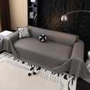 vctops Waterproof Thick PU Leather Sofa Covers for Sectional Sofa Luxury Couch Cover for Dogs Loveseat Covers Futon Cover L Shaped Cover Wipeable Couch Protector (Grey, 71"x102")