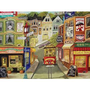 KI Puzzles 1000 Piece Puzzle for Adults  Hard & Challenging Urban Jigsaw by Gwendolyn McShepard  Difficult Powell St Cityscape  27x20 Colorful Street Scene Puzzle for Teens & Adults