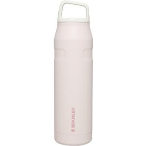 Stanley IceFlow Cap and Carry Water Bottle, Wide Mouth Twist Lid, Lightweight & Leakproof for Travel & Sports, Insulated Stainless Steel, BPA-Free (Rose Quartz Glimmer)