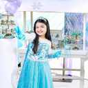 Girls Princess Elsa Dress Costume - Halloween Birthday Party Dress Up for Toddler Girl Kids 3t 4t 5t 6t 7t 8t