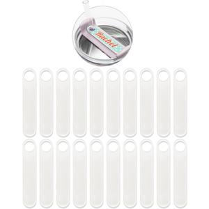 PYD Life 20 PCS Sublimation Mini Acrylic Name Plates Holder Blanks 3.1" x 0.6" for H2.0 Stanley 40 OZ Tumblers Personalized Name Tag Customized Designs for Stanley Cup