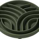 OHMO Slow Feeder Dog& Cat Bowl, Silicone Puppy Cat Food Bowl with Anti-Slip Suction Cup Slow Down Small Dogs Eating, Anti Choking (S-Tree of Life,Camo Green)