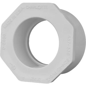 CHARLOTTE PIPE 3 x 2 SCH 40 REDUCER BUSHING SPGXS PRESSURE (1 Unit Piece) (White)