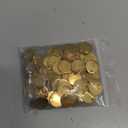 DanLingJewelry 100 pcs 304 Stainless Steel Blank Stamping Tag Flat Round Charms Smooth Surface Pendants for Jewelry Making Golden Color 10mm