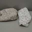 Pack and Play Sheets, 2 Pack Mini Crib Sheets, Stretchy Playard Fitted Sheet, Compatible with Graco Pack n Play, Soft and Breathable Material, Stars & Bunny