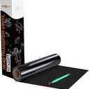 HTVRONT Black HTV Heat Transfer Vinyl Rolls - 12" x 20ft Black Iron on Vinyl for Shirts, Iron on for All Cutting Machines - Easy to Cut & Weed for Craft Heat Vinyl Design