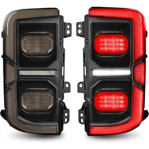 Pair Smoked Full LED Taillights for Ford Bronco 2021–2026 2/4 Door