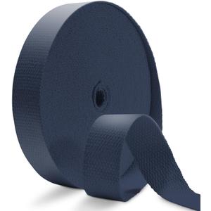 Cotton Webbing 1 Inch 12 Yards DarkBlue Cotton Webbing Straps for Bags Handles, 1 Inch Weave Webbing for Cloth Tote Bag Straps Making,Cloth Belt, DIY Crafts Decoration