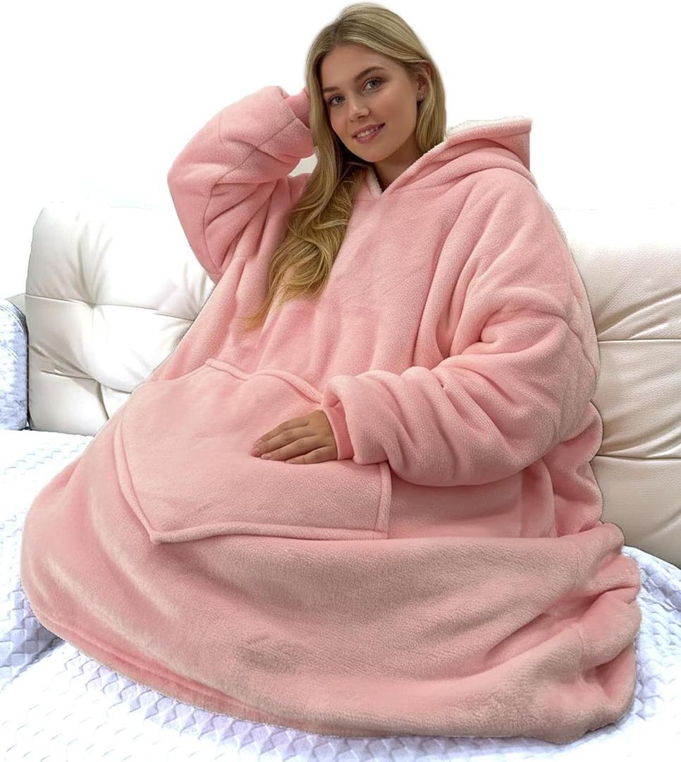 Wearable Blanket Sweatshirt for Women - Oversized Hoodie Pullover, Funny Gift for Sister/Mom/Girlfriend