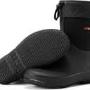 HISEA Upgraded Garden Boots for Men, Mud Resistant Outdoor Work Boots Mens Waterproof Neoprene Rubber Insulated Rain Shoes Ankle High Rainboots, Size: 11