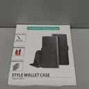 SUANPOT for Samsung Galaxy S21 6.2"(Non S21+) with RFID Blocking Leather Wallet case Credit Card Holder,Flip Folio Book Phone case Shockproof Cover Women Men for Samsung S21 case Wallet Wine Red