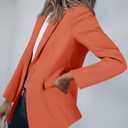 Cicy Bell Womens Casual Blazers Open Front Long Sleeve Work Office Suit Jackets Blazer (Orange) M