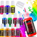 Limino Neon Pigment Paste - 12 Colors Concentrated Color Pigment for Epoxy Resin, Nail Art, Candle, Slime and Bath Bomb, Neon Resin Dye for Jewelry, Halloween Makeup, Tumblers, Coasters and Crafts