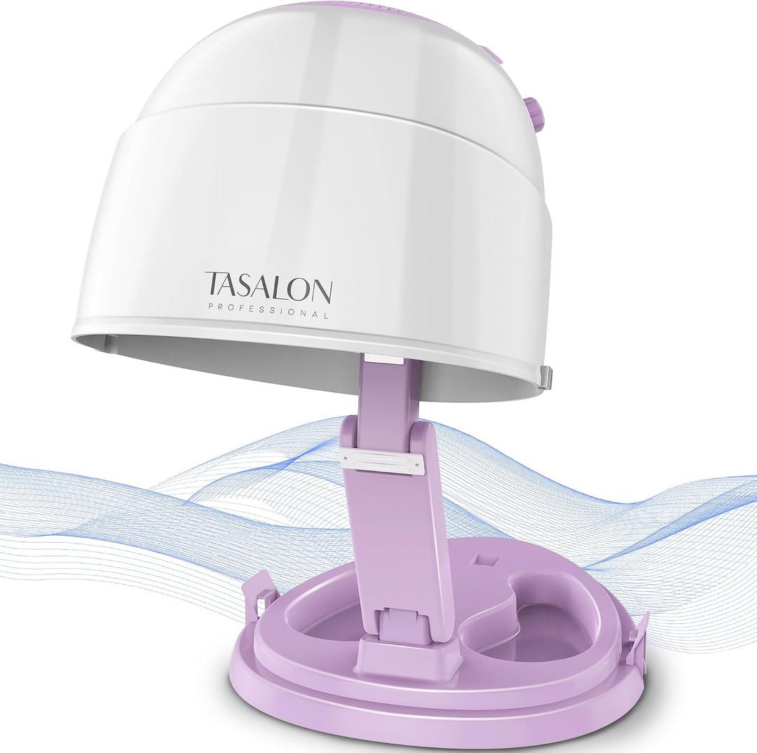 TASALON 1875W Ionic Hooded Hair Dryer Bonnet with 3 Heating Settings, Professional Sit Under Hair Dryers for Women with Ceramic Technology, Portable Hair Dryer with Hood, Hooded Dryer for Home & Salon