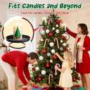 Black Triple Tree Topper Candelabra, Christmas Tree Toppers Shelf - 3 Tier Candle Holder, Unique Candelabra Decor for Holiday (90cm/ 35.4 inch)