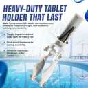 Heavy Duty Pool Tablet Holder ABS and Stainless Steel Construction, EZ Clip Handle, Adjustable Wing Screw Replaces 542068, Fits 3 Inch Tablets for Cleaning Stains with Telescopic Pole