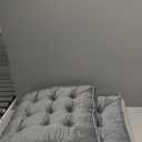 1 MIDDLE ONE Floor Pillow Set of 2, Memory Foam Meditation Cushion, Floor Cushions for Adults Sitting, Large Square Seat Cushions for Yoga, Living Room, 20x20 Inch (Grey)