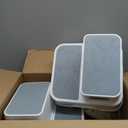 UNCLE WU 2-Pack Step Stool for Kids & Adults - Adjustable 2-Tier Foot Rest for Bathroom Sink, Potty Training & Kitchen - Heavy Duty 200lbs, Non-Slip Stool for Healthy Squat Posture (Grey) (Gray White)