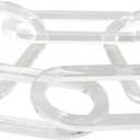 Deco 79 Acrylic Plastic Chain Decorative Sculpture Oval 5 Link Home Decor Statue, Accent Figurine 27" x 0" x 4", Clear