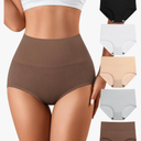 J-pone Womens Underwear Cotton High Waisted Strech Soft Full Coverage Briefs Ladies Postpartum Panties 5 Pack 3-4XL